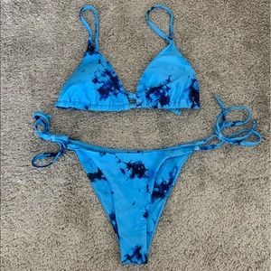 Blue Tie-Dye Bikini